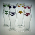 colored bikini woman shape beer glasses